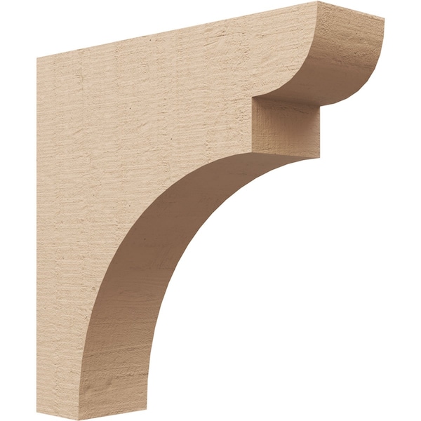 Ekena Millwork 4"W x 16"D x 16"H Thin Yorktown Rough Cedar Woodgrain TimberThane Corbel, Primed Tan CORUR04X16X16YORRCPR - main